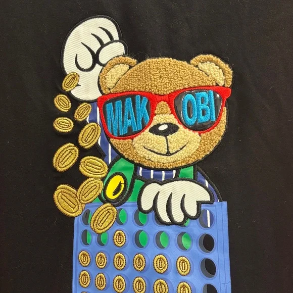 Makobi Bear Connect 4 Graphic Streetwear Multicolor T-Shirt Men’s L - Picture 6 of 14